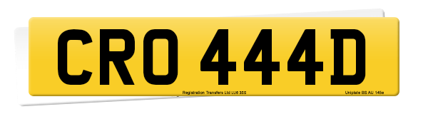 Registration number CRO 444D